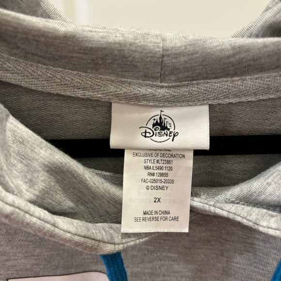 Disney Parks Walt Disney World Retro Rainbow Lightweight Hoodie Sweatshirt 2X - Picture 4 of 4